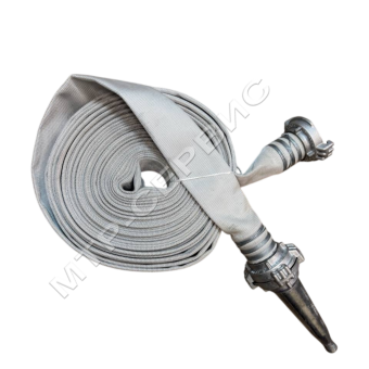 Рукав пожарный для кранов морозостойкий РПК-(В)-50-1,0-УХЛ1 с головкой ГР-50П и стволом ручным РС-50.01П (скатка 18,5м)